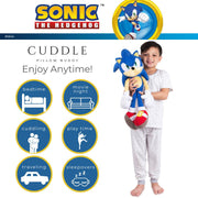 Sonic The Hedgehog Anime Kids Bedding Super Soft Plush Cuddle Pillow Buddy, 22" Tall, (Officially Licensed Product) by Franco