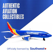 Daron Southwest Single Plane Die-cast Toy Model Airplane | Officially licensed, highly detailed, made for ages 3 and up, rolling wheels, no assembly required, includes plastic parts