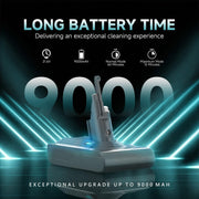 EGR 9000mAh Upgraded Battery Replacement Compatible with Dyson V8 Series | 21.6V Li-ion Battery for V8 Animal/Absolute/Motorhead/Fluffy/SV10 Carbon Fiber Vacuum Cleaners with 2 Filters