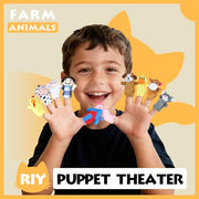 RIY 10Pcs Story Time Finger Puppets - Old Macdonald Had A Farm Educational Puppets Easter Basket Stuffers