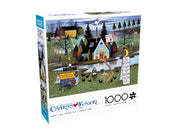 Buffalo Games - Charles Wysocki Know It All - 1000 Piece Puzzle for Adults | Story-Rich Folk Art Village Scene, Precision-Cut Snap Fit, Poster Included, 1000 Piece Puzzle for Adults, Jigsaw Puzzles