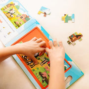 Melissa & Doug Take-Along On the Farm Magnetic Jigsaw Puzzles | Two 15-Piece Magnetic Puzzles, Fold-Out Carrying Case with Handle, Mess-Free Travel Toys, Preschool Toys for Kids, Ages 3+