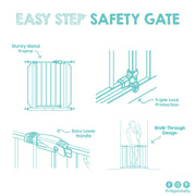 Regalo Safety 29"-38.5" Easy Step Baby Gate, Bottom of Stairs & Doorways
