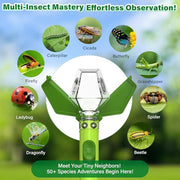 Bug Catcher for Kids with 6X Magnifier, STEM Educational Exploration Toys | Insect Trap Tool for Indoor and Outdoor Bug Discovery, Christmas Birthday Gifts for Adults, Boys and Girls, Green