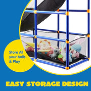 JOYIN Arcade Basketball Game Set with 4 Balls and Hoop for Kids 3+ Years Old Indoor Outdoor Sport Play - Easy Set Up - Air Pump Included - Ideal for Competition