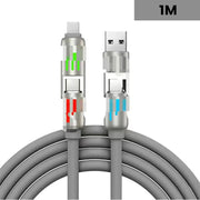 60 W 4-in-1 LED Light Up Charging Cable