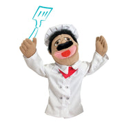 Melissa & Doug Chef Puppet (Al Dente) with Detachable Wooden Rod Pretend Play Chef Puppet Pepe