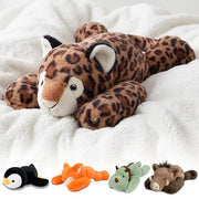 Niuniu Daddy Weighted Stuffed Animal, 20 in 3.3 lbs, Leopard Calming Plush | Heavy sensory lap pad, lying body pillow for sleeping, machine wash, huggable plushies, soothing gift for kids and adults