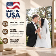 Custom Canvas Prints with Your Photo, Personalized Picture Wall Art 8x10in | Ship Next Day, Custom Photo Gifts for Mom Dad Pet Couple Family Wedding Anniversary, Floating Frame Available, Ready to Hang