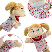 Family Hand Puppets,Puppets for Kids Role Paly Family Members 13.4 INCH Multi-Ethnic Puppets Plush Soft Hand Puppets Family Puppets Story Toys, Puppets for Girls Boys Finger Puppets Puppet Set Gifts