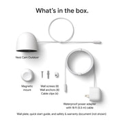 Google Nest Cam Outdoor (Wired, 2nd Gen) - Security Camera - 2025 - Snow | 2K video, motion detection, color night vision, 2-way audio, works with Google Home and Gemini, weather resistant