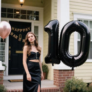 40 Inch Black Number 1 Balloons Foil Digital Helium Number Balloons | for 11 12 16 17 18 19 Birthday Anniversary Wedding Party Decorations,Jumbo Helium Balloon Giant Large Digital Balloon