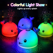Gigilli Baby Bath Toys, Light Up Pool Water Bathtub Toy for Toddlers Babies | Bath Toys for Kids Boy Girl Gifts, Whale Bath Toy Sprinkler, Birthday Fountain Toy