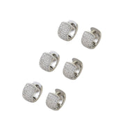 Zircon-Studded Men's Earrings