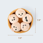 Emotional Support Dumplings, Cuddly Stuffed Animals by Relatable | Squishy Toys and Plushies, Gift Ideas for Loved Ones of All Ages, Includes 5 Plushies with Carrying Basket