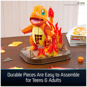 4D Build Pokémon Charmander 3D Puzzle Model Kit, Desk Décor, Shelf Display | 241 Premium EPS Foam Pieces, No Glue Or Tools Required, Build & Display Collectible Hobby Kit Gift For Fans Ages 12+