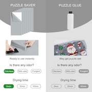 QIKSION 24 Pcs Puzzle Saver Sheets, Puzzle Glue Sheets for 1000-3000 Pieces | Preserve & Frame 4 x 1000 Pieces Jigsaw Puzzles, No Messy Glue, 14.8" x 7"
