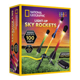 National Geographic LED Air Rocket Launcher Toy for Kids Ages 8-12 | Launches Up to 100 Feet, Air Powered, Foam-Tipped Rockets, Outdoor STEM Toy, Light-Up Rocket, Birthday Gift