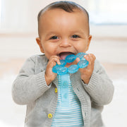 Infantino Water Teethers, Cooling & Massaging Relief, Lime/Blue, 3-Pack | Chill water-filled teethers for cooling comfort. Easy-grip shapes. Textured surfaces for sore gums