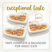 Purina Fancy Feast Gravy Lovers, Poultry & Beef Wet Cat Food, 3oz, 24-Pack | Variety Pack, grilled gourmet texture made with no artificial colors or preservatives, 100 percent complete and balanced