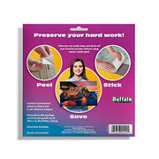 Buffalo Games Puzzle Saver, 6 Sheets & 2 Hangers, Puzzle Preservation Kit | Peel & Stick Puzzle Preservation Kit for Adults, No Messy Glue, 2 Wall Hangers, Fits 29" x 21.5", Made in USA Since 2007