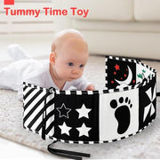 URMYWO Black and White Baby Toy, Tummy Time High Contrast Newborn Toys | Visual Stimulation Soft Baby Book, Brain Development Montessori Sensory Infant Mirror Toy 0-6-12 Months, Boy Girl Shower Gift