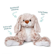 Melissa & Doug Burrow Bunny Stuffed Animal Plushie with Big Feet, Floppy Ears & Fluffy Tail, Adorable Pretend Play Toddler Toys for Girls & Boys 3+