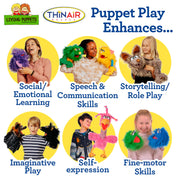 Living Puppets - Artie the Coyotte Large 27-Inch Plush Hand Puppet for Boys and Girls