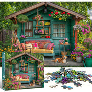 TangMosaic 1000 Piece Puzzle for Adults, Flower House Jigsaw Puzzle, Family Impossible Challenging Puzzles Game, Interlock Perfectly No Dust, Home Decoration, Gifts for Parents Halloween Christmas