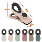 TACGEA Chip Clips, Magnetic Bag Clips for Food Storage, 12 Pack, Neutral | Heavy Duty Clips with Airtight Seal, Strong Spring, for Food, Snack, Fridge, Office