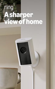 Ring Indoor Cam 2K, Retinal 2K for crisp video, 6x Enhanced Zoom, Night Vision, Home and business security, White