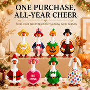 Funle 7 Inch Desk Goose Outfits, 8-Pack Seasonal Holiday Clothes | Mini Desk Goose Outfits for Multiple Holidays, Halloween, Thanksgiving & Christmas, Desk Decor, Gifts for Goose Lovers