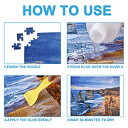 YAKAMOZ Jigsaw Puzzle Glue Clear, Quick Drying with Scraper, 200mL | Preserve & Frame Finished Puzzles | Strong Hold | Water-Based, Non-Toxic Formula | Easy to Apply | Covers Up to 5,000 Pieces