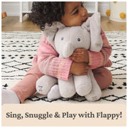 GUND Baby Flappy Elephant 12-Inch Interactive Animated Musical Baby Toy | Talking Elephant with Movements, Musical Toy Teaches Cause-and-Effect and Sings, Promotes Self-Soothing and Tactile Play