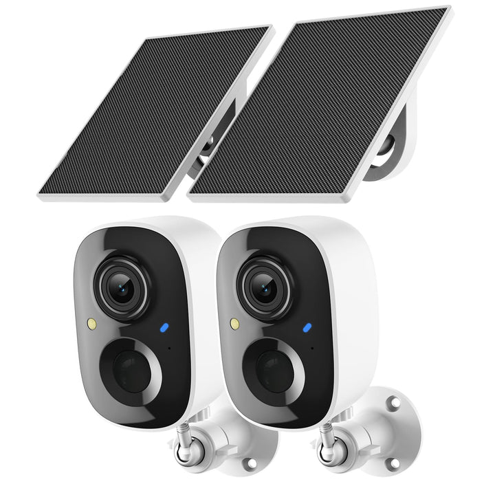 Fazoxo 2K Security Camera Wireless Outdoor, WiFi Cameras for Home Security | Solar Powered,Motion Detection,Color Night Vision(Spotlight),Instant Alert,2-Way Audio,Siren&SD/Cloud Storage,IP65,2.4GHz