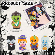 FOIMAS Halloween Finger Puppets,5pcs Pumpkin Witch Finger Puppet Toys for Kids Trick or Treat Halloween Bag Filler Party Favor Supply