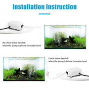 AQUANEAT Aquarium Air Pump for 20-210 Gallon Tank, Fish Air Bubbler, Hydroponic Oxygen Aerator with Stones, Airline Tubing, Check Valves