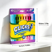 Clicks Retractable Markers Pastel