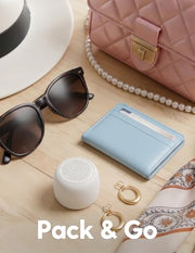 Babelio Pocket Mini Portable White Noise Machine for Travel, 15 Sounds | USB-C Rechargeable, Auto-Off Timer, Lightweight Design, Last-Setting Memory, Easy To Pack And Carry, White