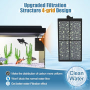 Zuqqony 15 Pack PF-S Filter Cartridges Compatible with Silenstream PF10 Power Filters, Remplacement Aquarium Carbon Cartridge with Zeolite