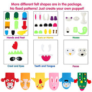 WATINC Hand Puppet Making Kit, Felt Sock Puppet Toys for Kids (Animals) | 6 Styles, Make Your Own Storytelling & Role Play Crafts, Creative Group Activity, Party Favors & Gifts for Kids Ages 4-8