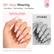 SAVILAND Builder Nail Gel Light Pink 3.5 oz Nail Extensions & Manicure Art | Strong Shaping Power For Nail Extension, Salon&Home DIY, Natural Resin No Odor, High-Gloss Durable, Cures Under U V/LED Lamp
