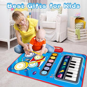 Baby Toys for 1 Year Old: 2 in 1 Baby Musical Mat Toddler Toys Age 1-2 | Piano Drum Babies Play Mat - Infant Music Toy 12-18 Months Babies Birthday Valentines Gifts for 1 2 3 Year Old Boys Girls