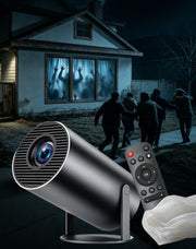 Scary Decorations Halloween Window Projector，black：With Effect fabric | Built-In Horror Videos, Scenes with Easy Setup, Wifi Streaming, Bluetooth Speaker, 210° Rotation & Auto Keystone Correction