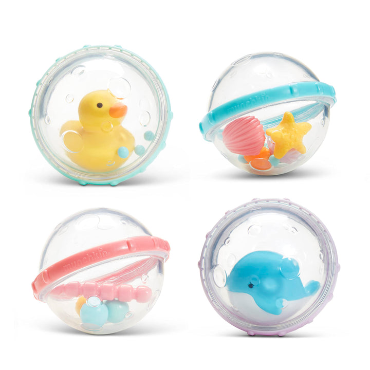 Munchkin® Float & Play Bubbles™ Baby Bath Toys, 4 Count