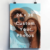 Custom Posters Print, Upload Your Images/Photos - Personalized Pictures Customized Photo (24L x 36W)