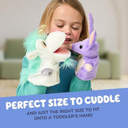 Bluey Unicorse & Bob Bilby Hand Puppet Plush Toys, 8-9”, 2-Pack | Soft deluxe fabric, embroidered details, perfect for toddler hands, imaginative play, Bluey toddler toys, Amazon exclusive