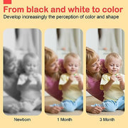 URMYWO Black and White Baby Toy, Tummy Time High Contrast Newborn Toys | Visual Stimulation Soft Baby Book, Brain Development Montessori Sensory Infant Mirror Toy 0-6-12 Months, Boy Girl Shower Gift
