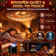 2027 New Plug and Play Hd Christmas Projector Indoor, 360°Adjustable Christmas Scene Projector Indoor, Holiday Projector for Bedroom, Gaming Room (10 Projection Films)