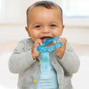 Infantino Water Teethers, Cooling & Massaging Relief, Lime/Blue, 3-Pack | Chill water-filled teethers for cooling comfort. Easy-grip shapes. Textured surfaces for sore gums